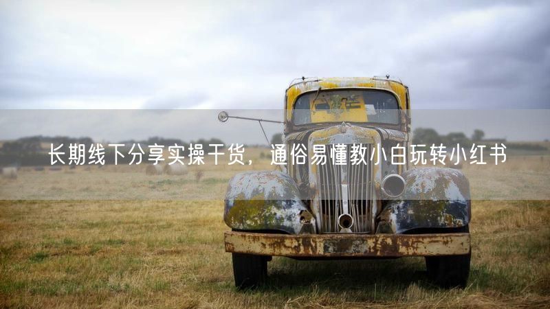 长期线下分享实操干货，通俗易懂教小白玩转小红书
