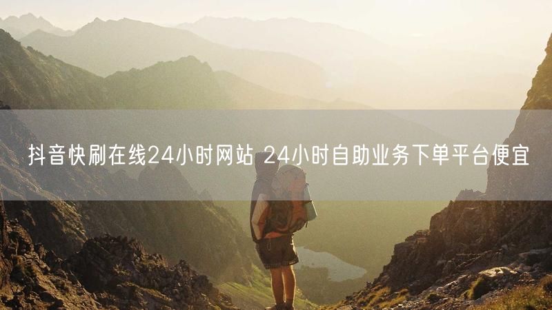 抖音快刷在线24小时网站 24小时自助业务下单平台便宜