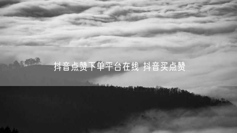 抖音点赞下单平台在线 抖音买点赞
