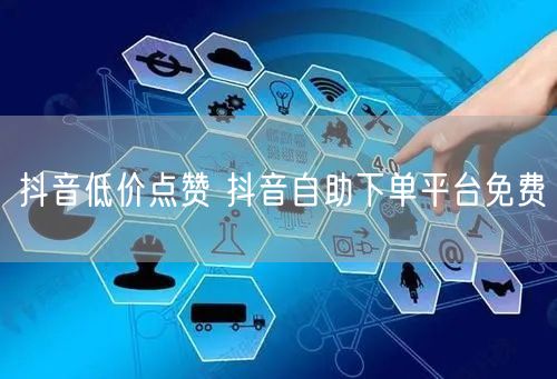 抖音低价点赞 抖音自助下单平台免费