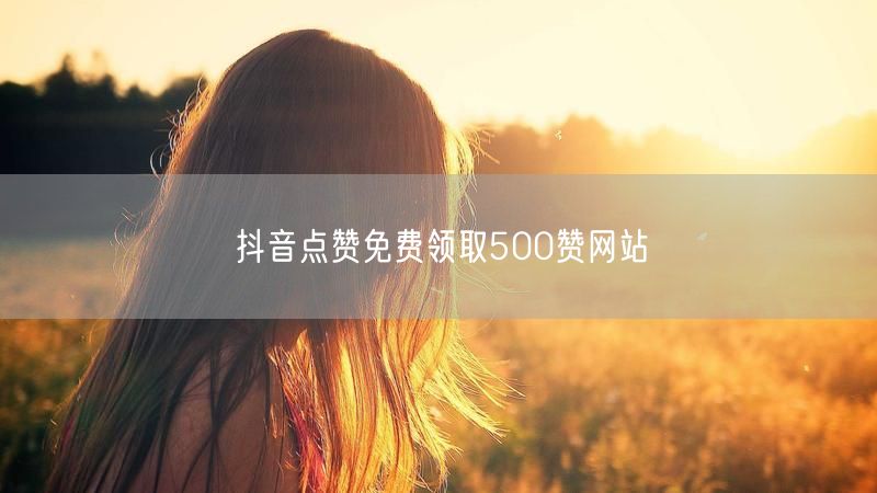 抖音点赞免费领取500赞网站