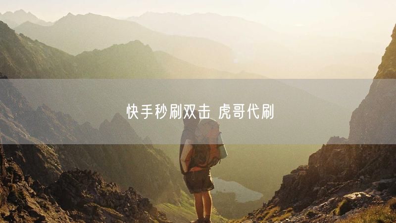 快手秒刷双击 虎哥代刷